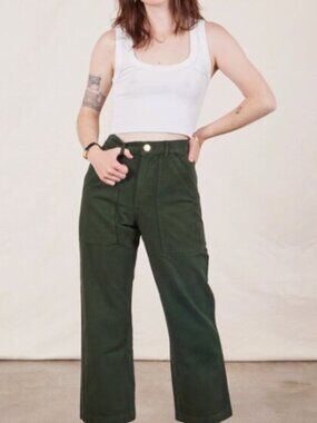 2XL Petite Big Bud Press Pencil Pants in Green